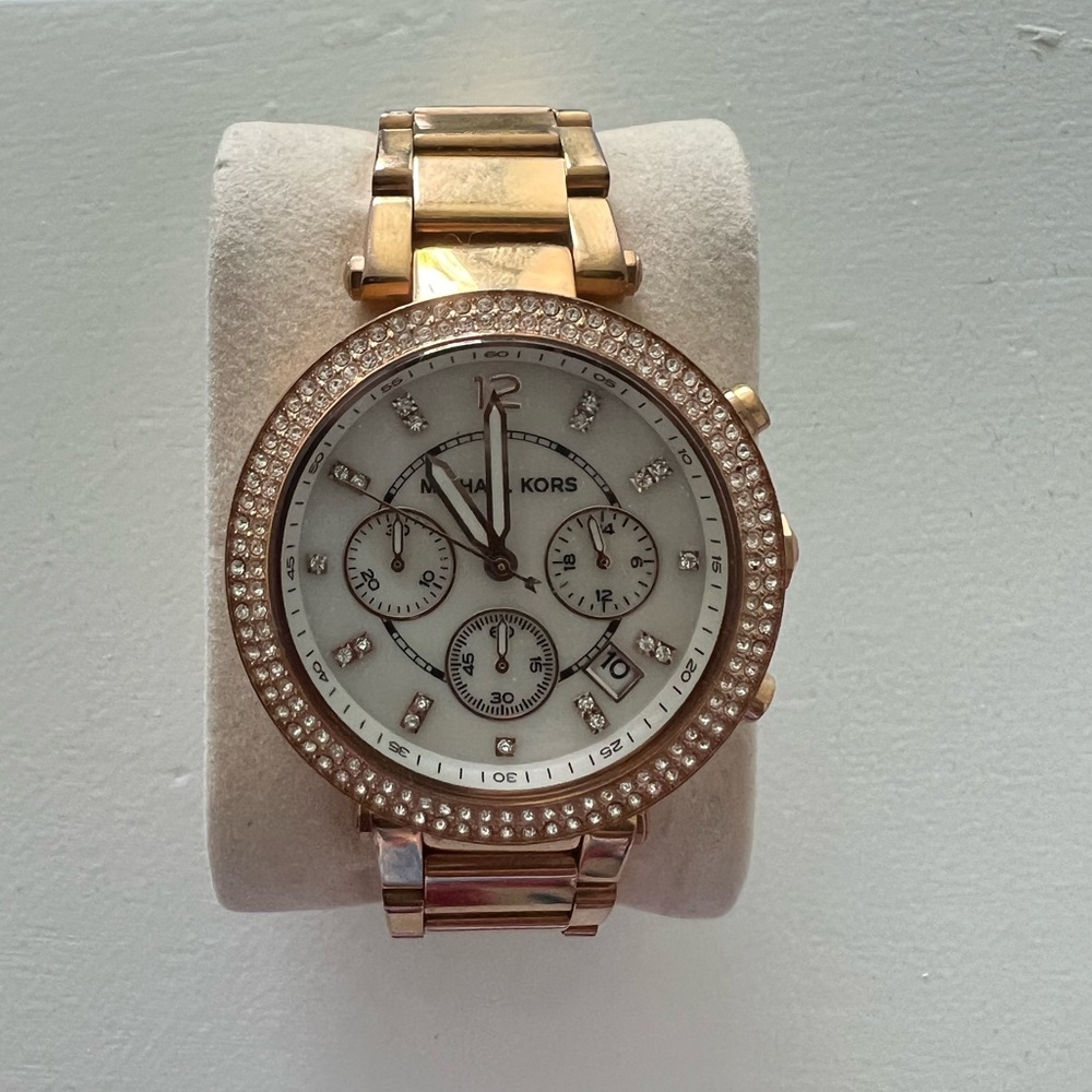 Rose gold MK watch